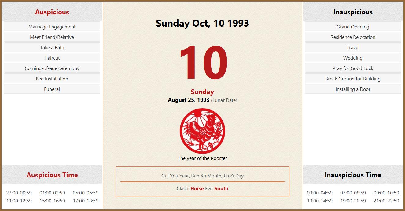 october-10-1993-almanac-calendar-auspicious-inauspicious-events-and