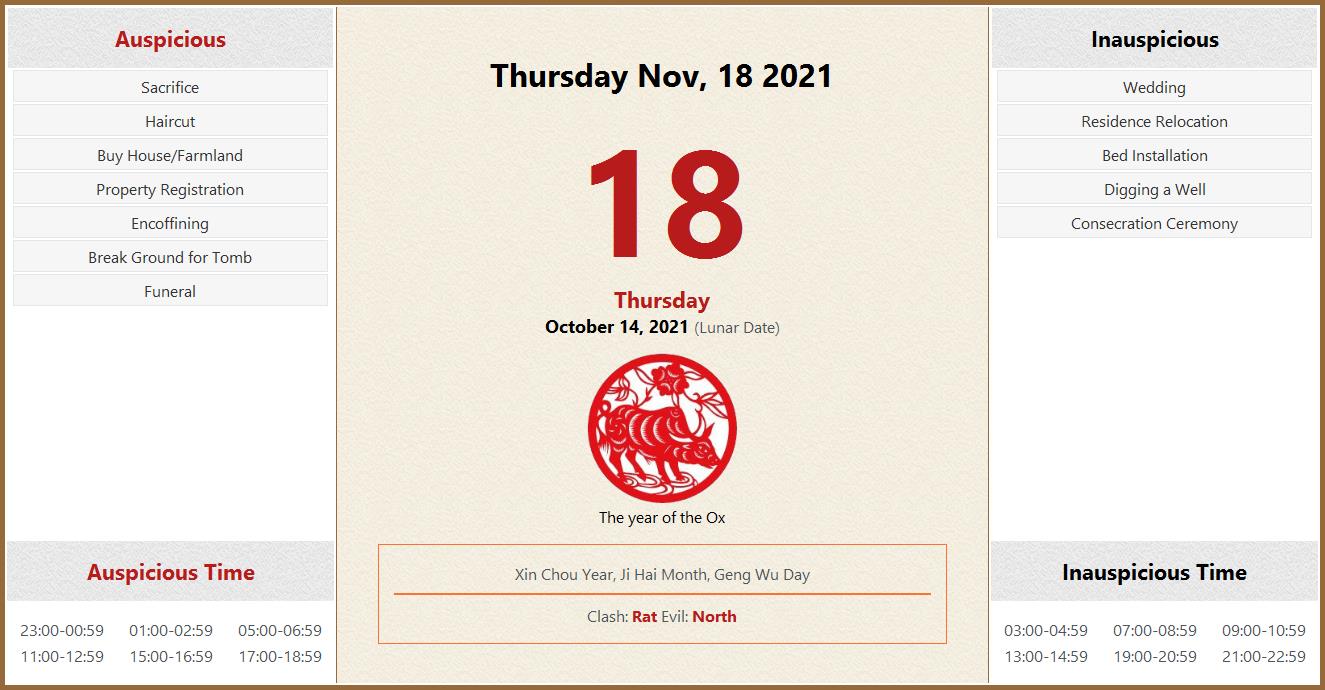 november-18-2021-almanac-calendar-auspicious-inauspicious-events-and