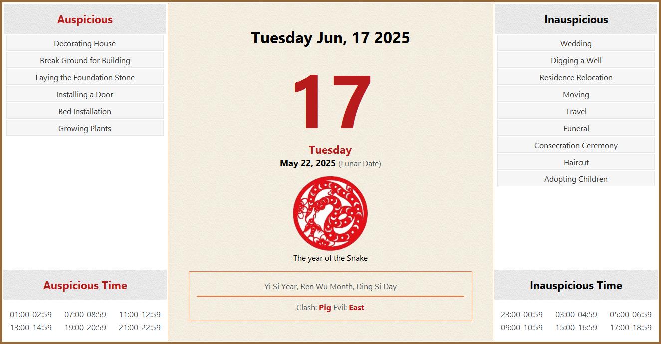 june-17-2025-almanac-calendar-auspicious-inauspicious-events-and-time-zodiac-lucky-direction